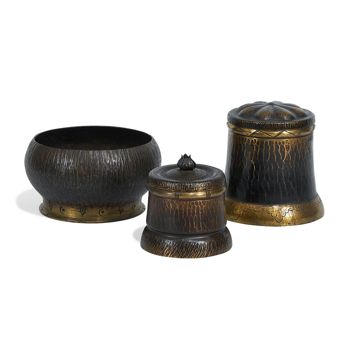 Arts & Crafts covered jars, two (1 of 2)