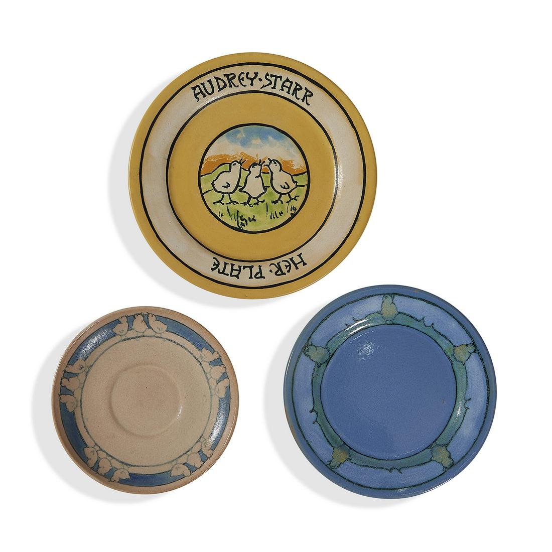 Paul Revere Pottery yellow Audrey Starr plate (1 of 3)