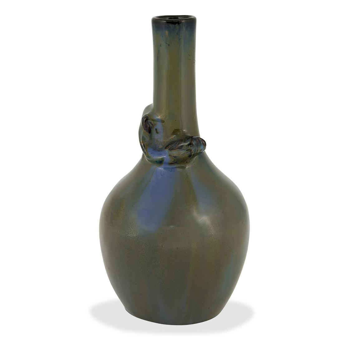 Fulper Pottery Co. Chinese Blue Flambé vase (1 of 2)