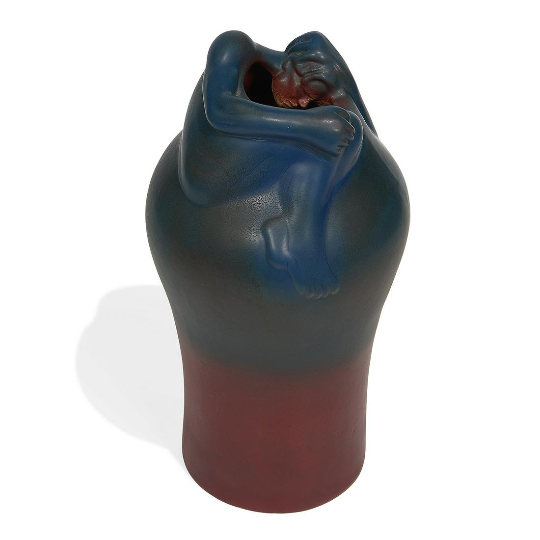 Van Briggle Pottery Despondency vase (1 of 3)