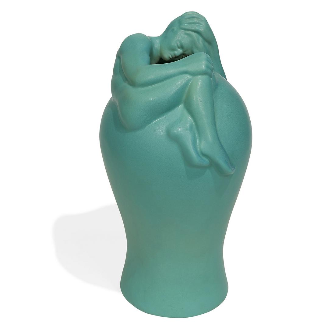 Van Briggle Pottery Despondency vase (1 of 3)