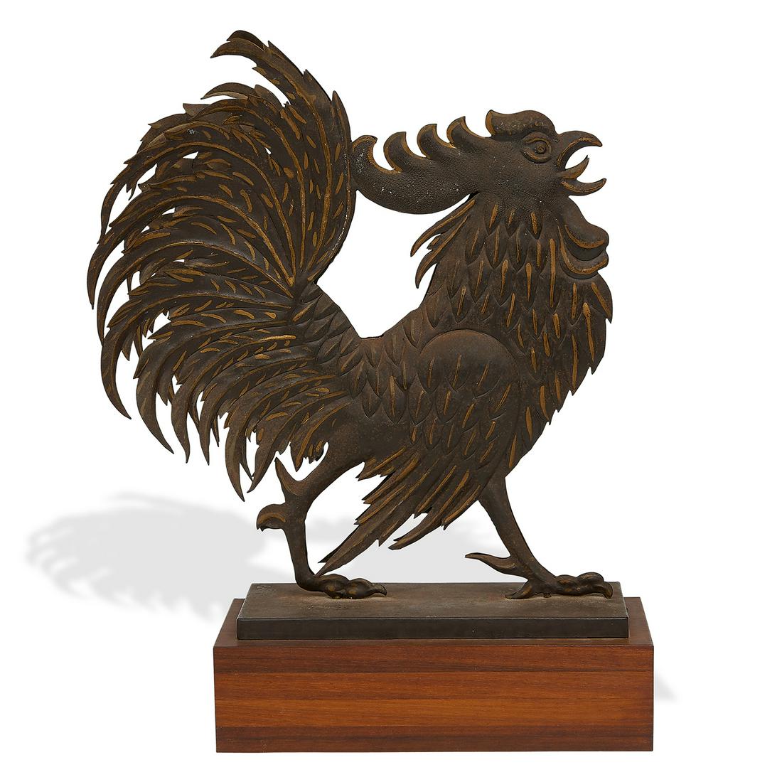 Folk Art Style rooster sculpture (1 of 4)