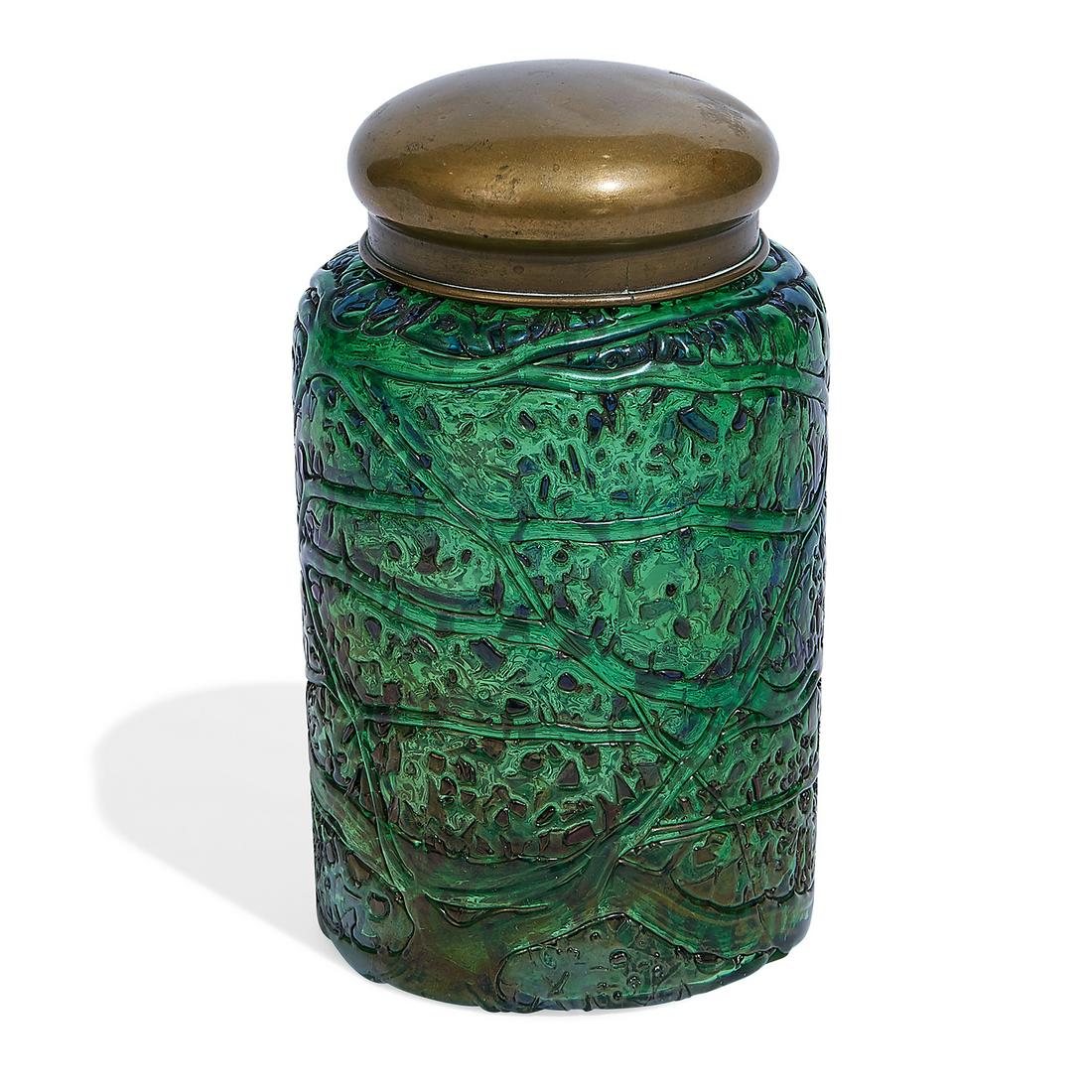 Loetz Witwe Company tea caddy (1 of 3)