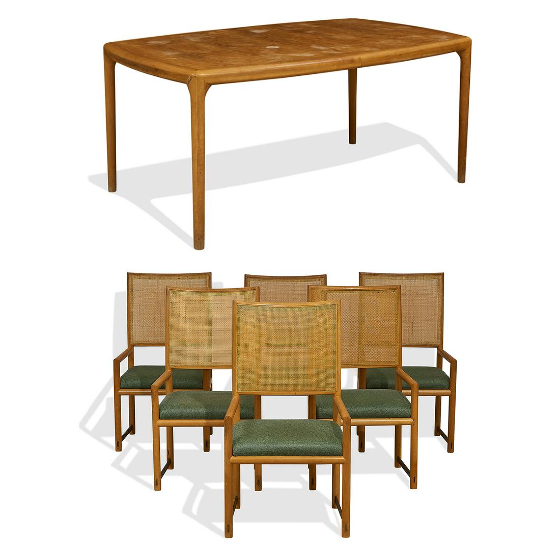 Edward Wormley for Dunbar dining table & 6 chairs (1 of 5)