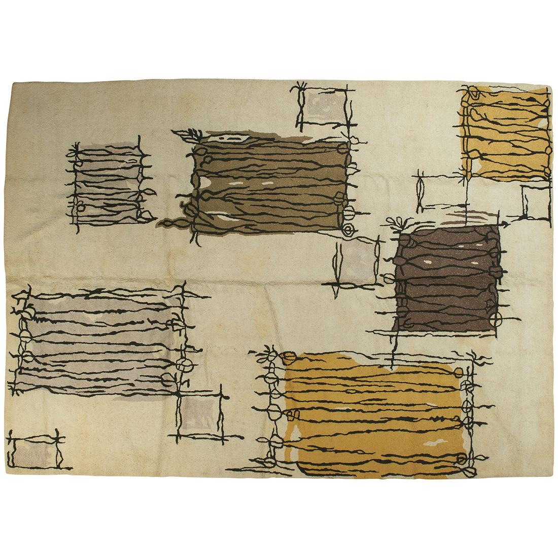 American Modern hooked rug (1 of 1)