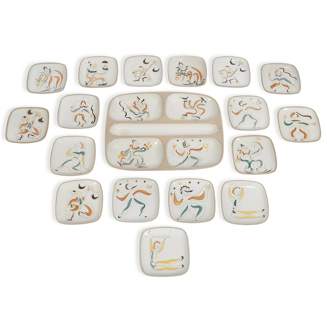 Glidden Circus plates, set of 17 (1 of 2)