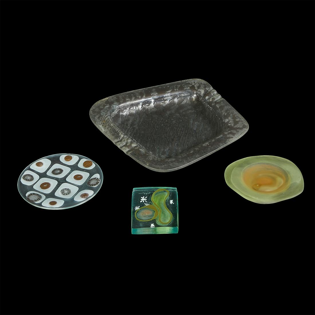 Michael & Frances Higgins glass objects, four (1 of 3)