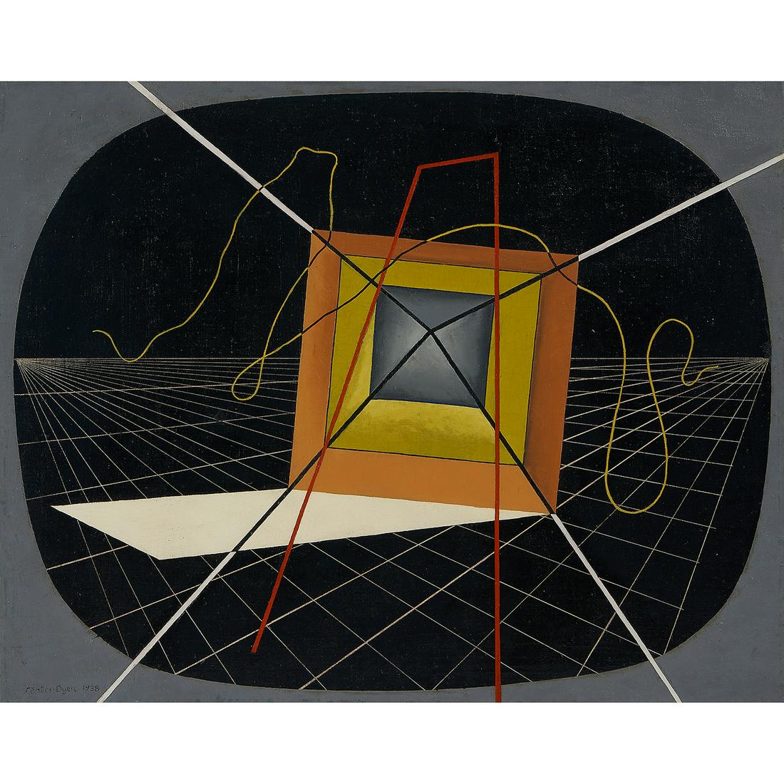 Carlos Dyer, Abstraction #4, 1938, oil on canvas (1 of 1)