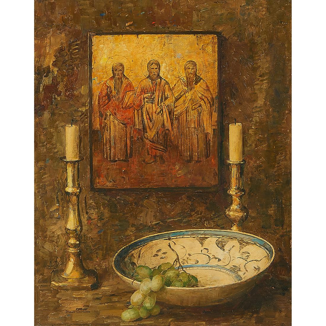 Dines Carlsen, The Icon, oil on masonite (1 of 2)