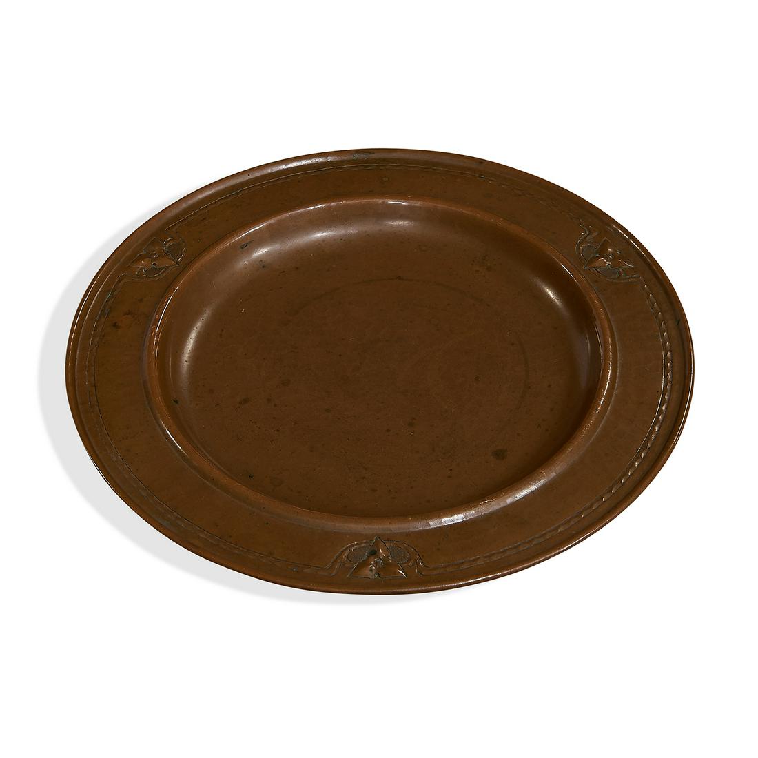 The Roycrofters early charger with trefoil design (1 of 3)