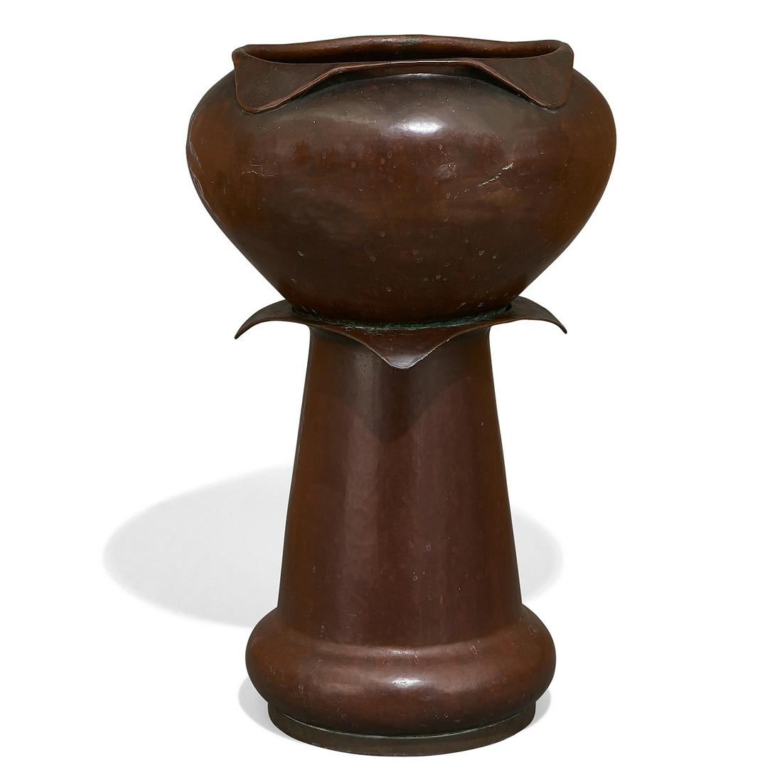 Attr. Charles P. Limbert Co. jardiniere/pedestal (1 of 3)