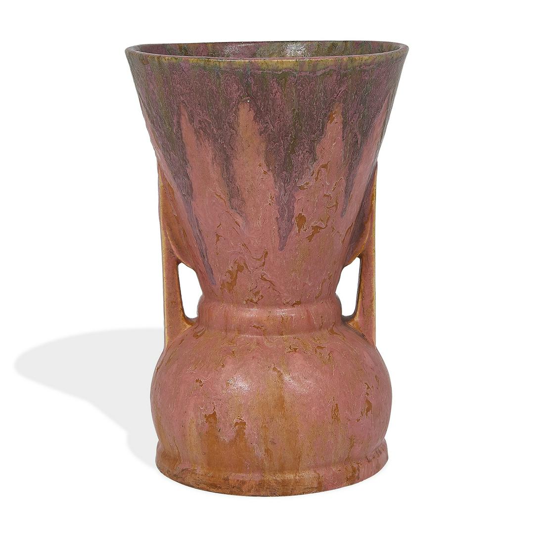 Roseville Pottery Co. two-handled Pink Carnelian II (1 of 3)