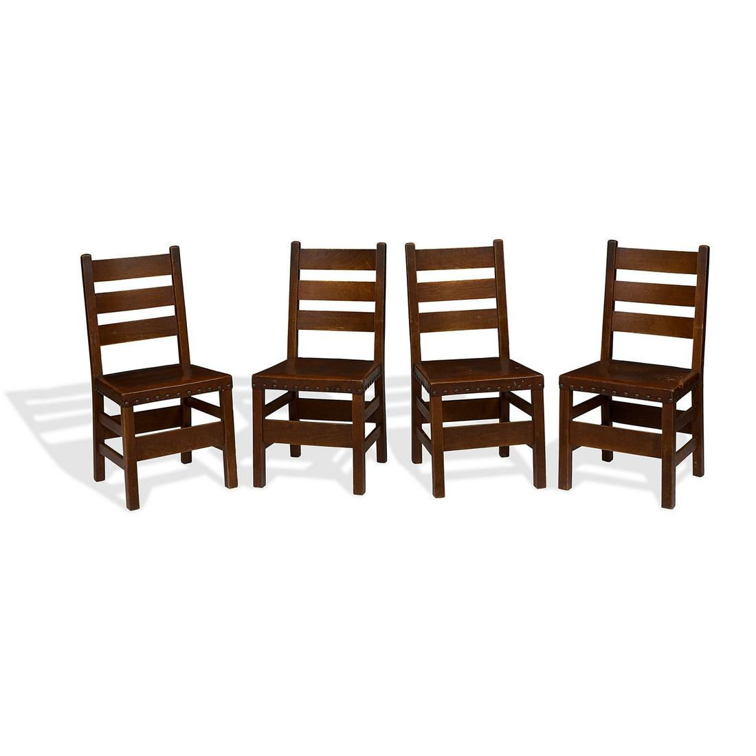 Gustav Stickley dining chairs, set of four (1 of 1)