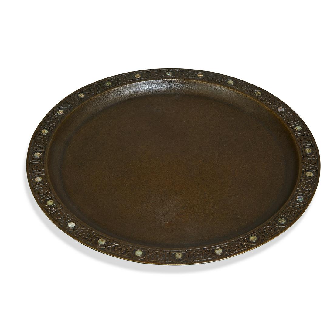 Tiffany Studios large round tray, #1728 (1 of 3)