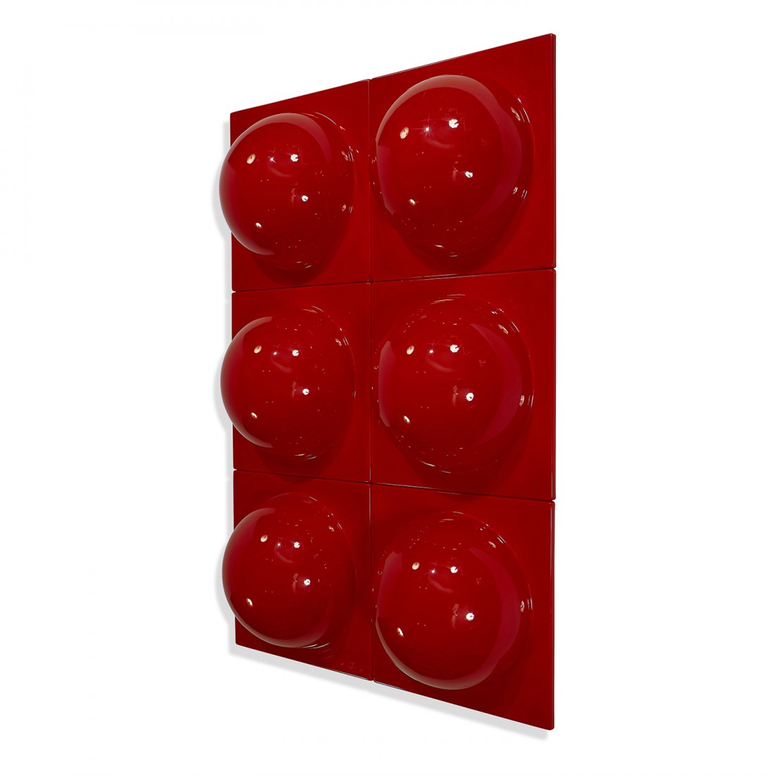 Attr. to Verner Panton wall panels, set of eight (1 of 2)