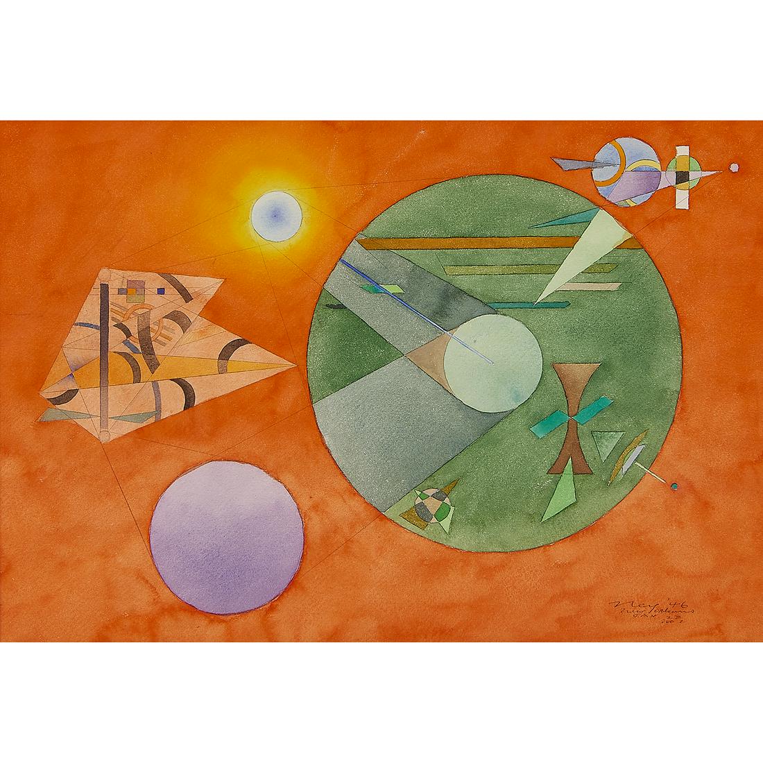 Lloyd Ney, No 2, 1946, watercolor (1 of 2)