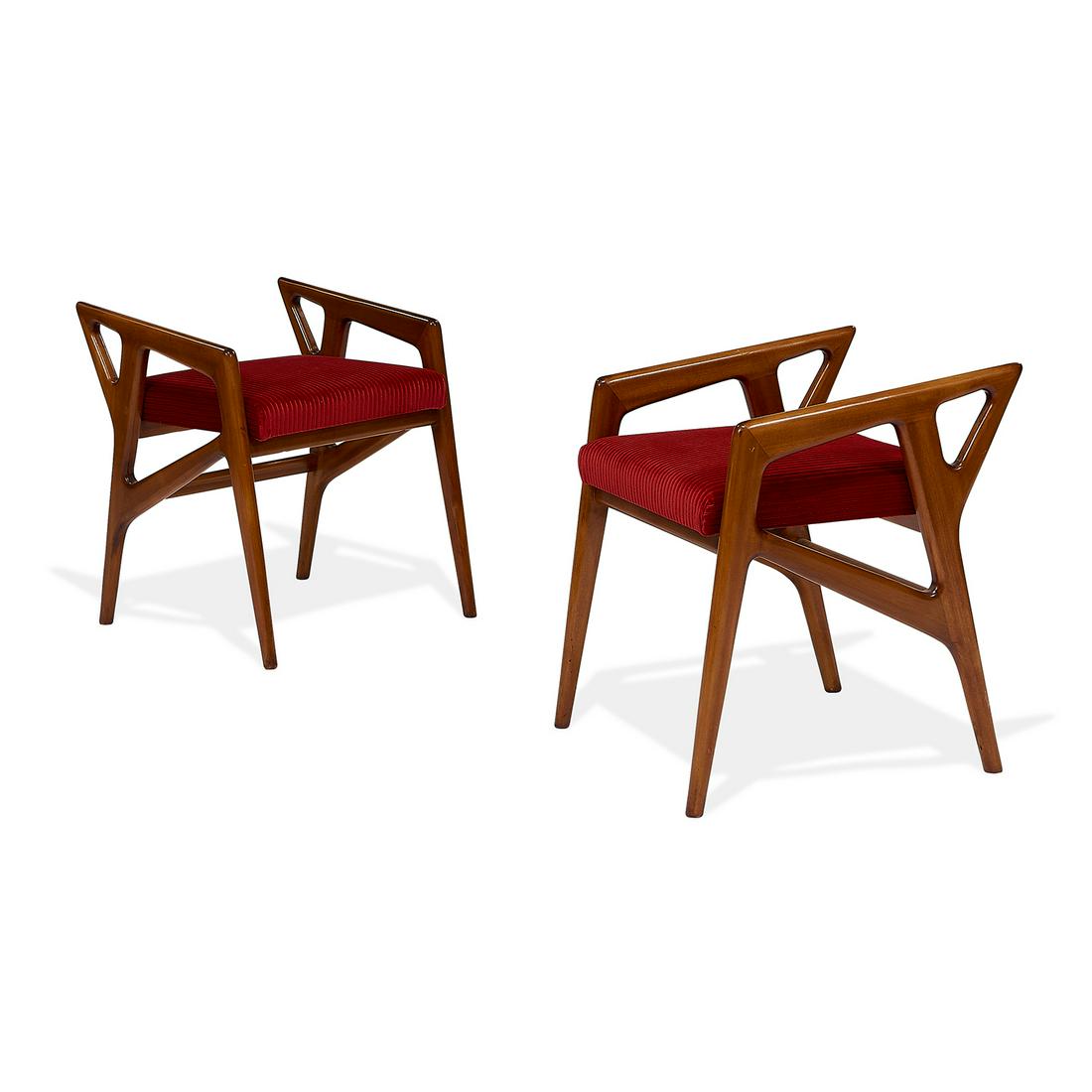 Gio Ponti stools, pair (1 of 1)