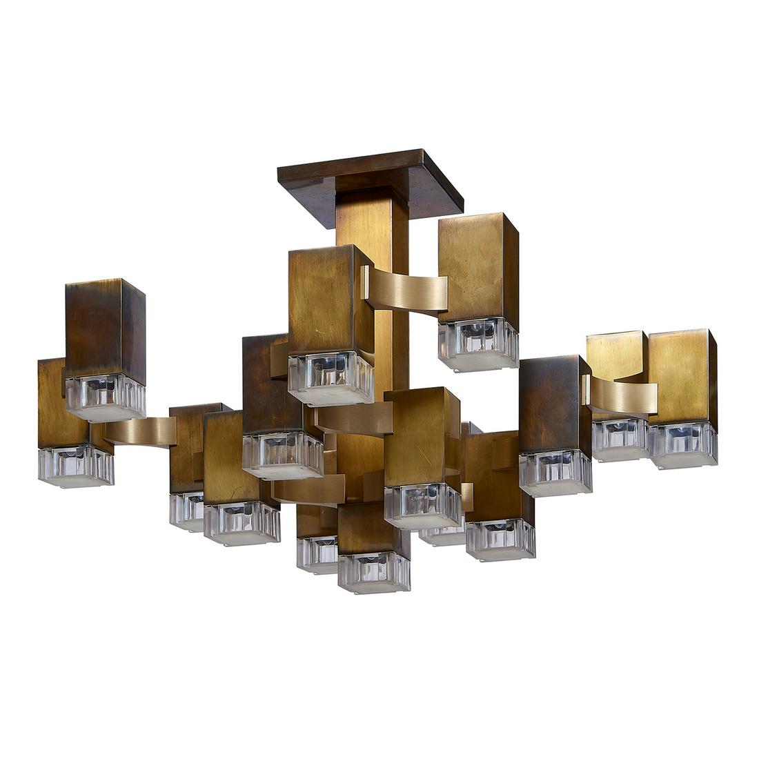 Gaetano Sciolari for Lightolier Cubic chandelier (1 of 2)