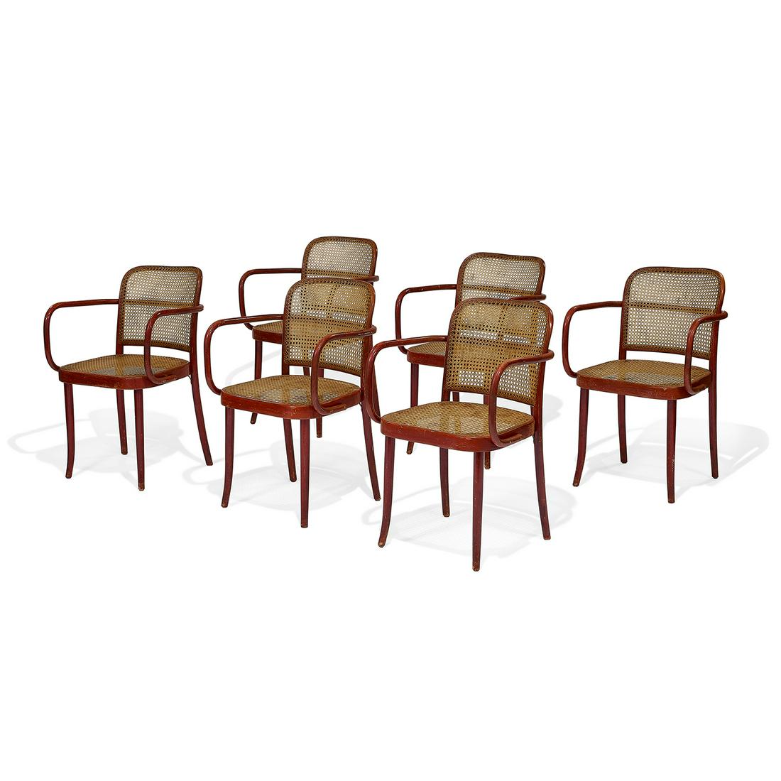 Attr. Josef Hoffmann & Josef Frank armchairs, six (1 of 1)