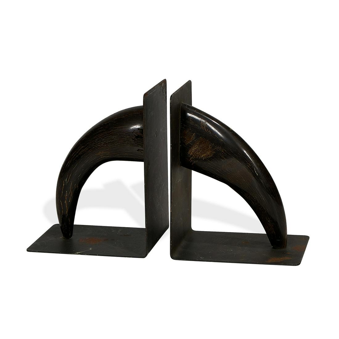 Carl Auböck III horn bookends, #4773, pair (1 of 2)