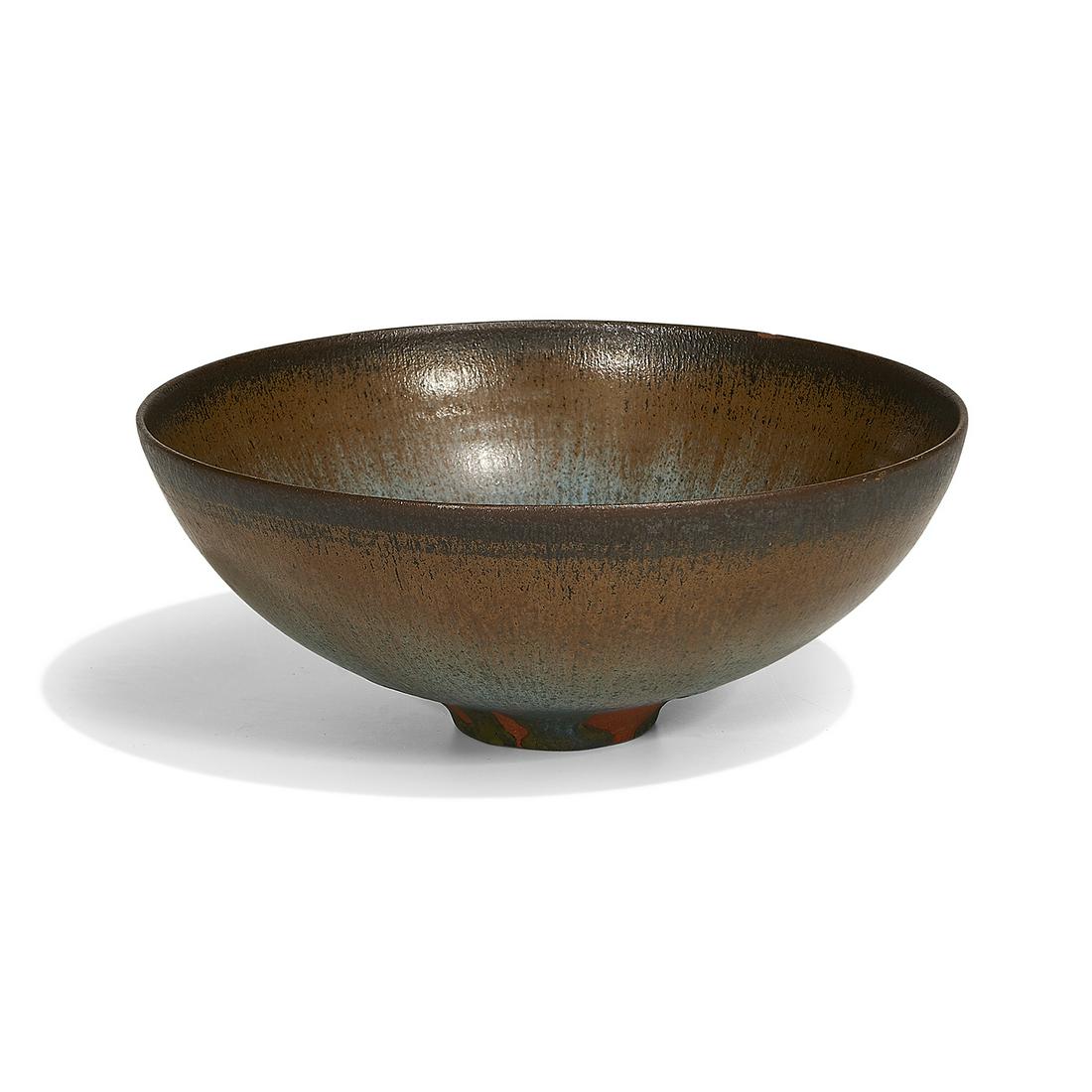 Gertrud Natzler & Otto Natzler bowl: Gertrud Natzler (1908-1971) & Otto Natzler (1908-2007) bowl Los Angeles, California, 1950s glazed ceramic signed 6 3/8"dia x 2 1/2"h
