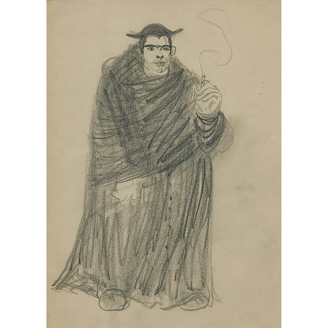 Robert Henri, Religious Figure with Cigarette (1 of 2)