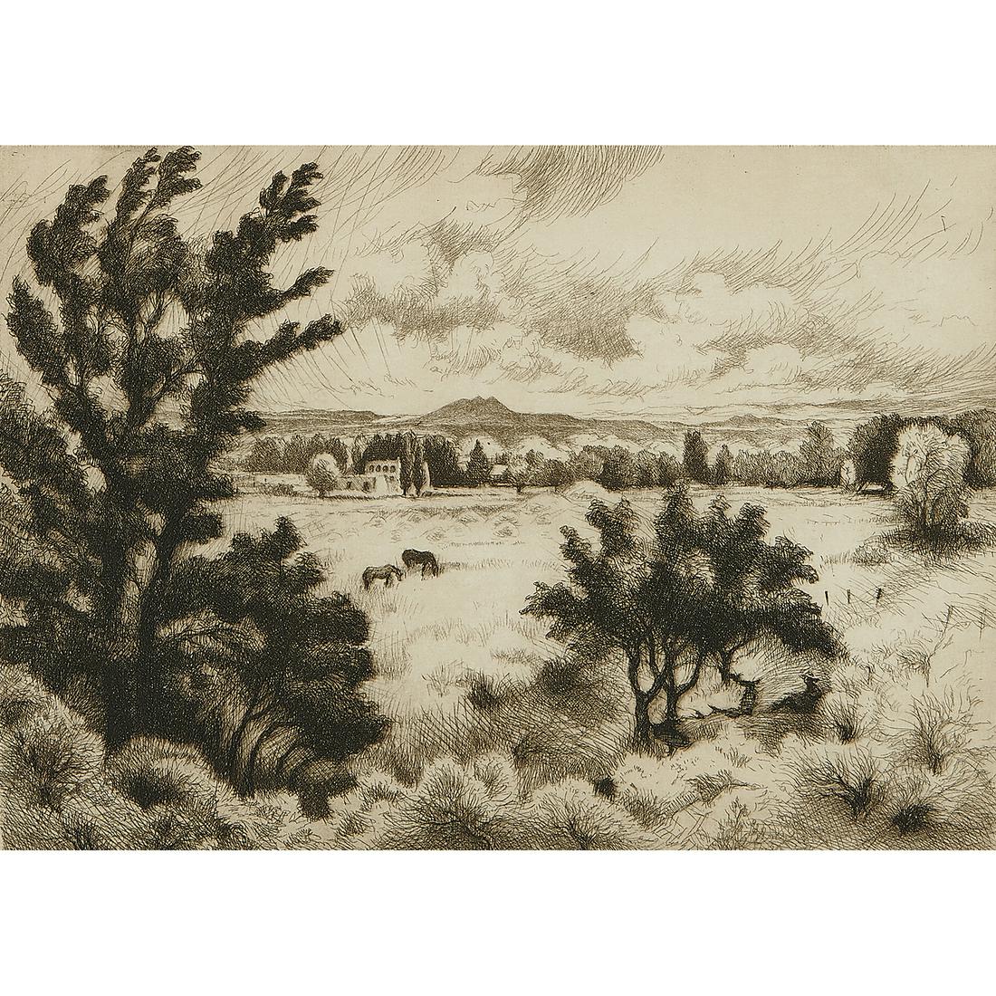 Gene Kloss, Indian Summer, 1943, etching (1 of 2)