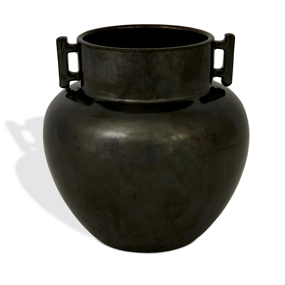 Fulper Pottery Co. Mirrored Black vase, #579 (1 of 2)