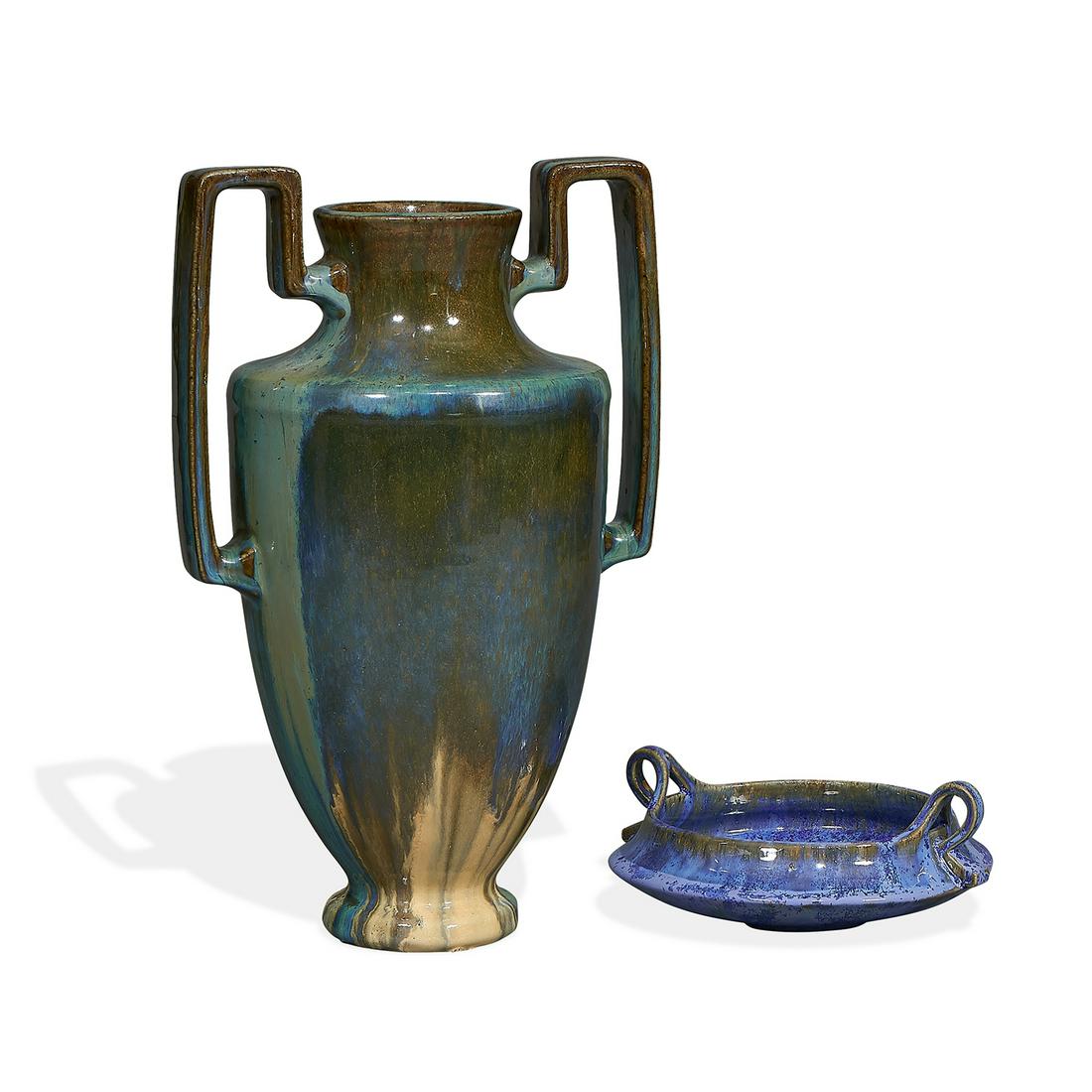 Fulper Pottery Co. Grecian style vase and bowl (1 of 3)