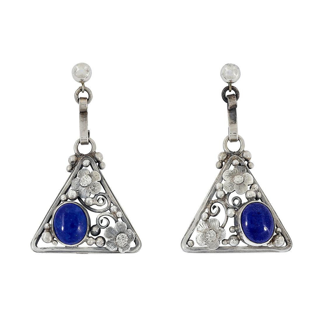 Laurence Foss (b. 1920) dangle post earrings (1 of 2)