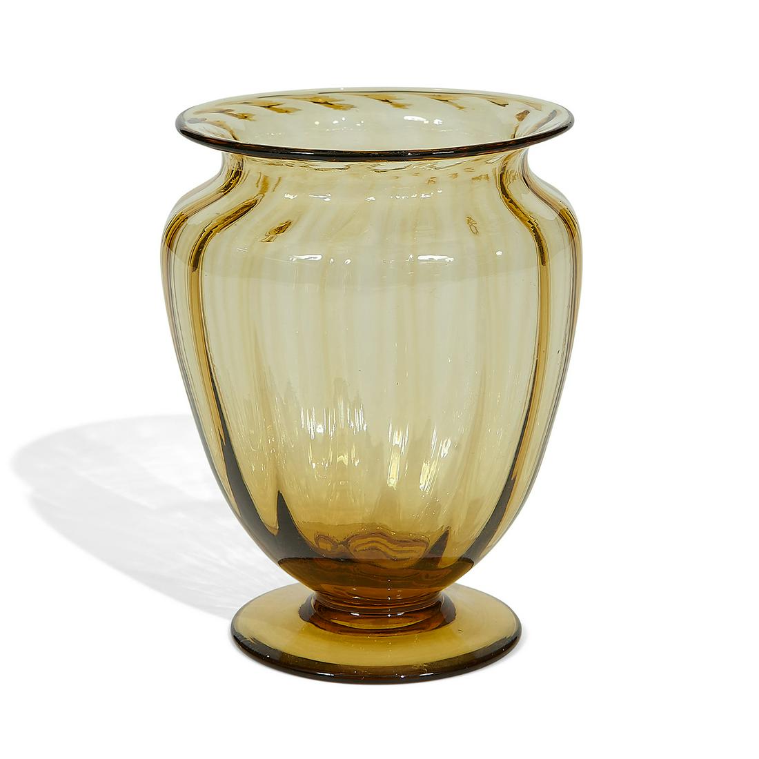 Steuben Glass Works Amber vase, #938 (1 of 3)