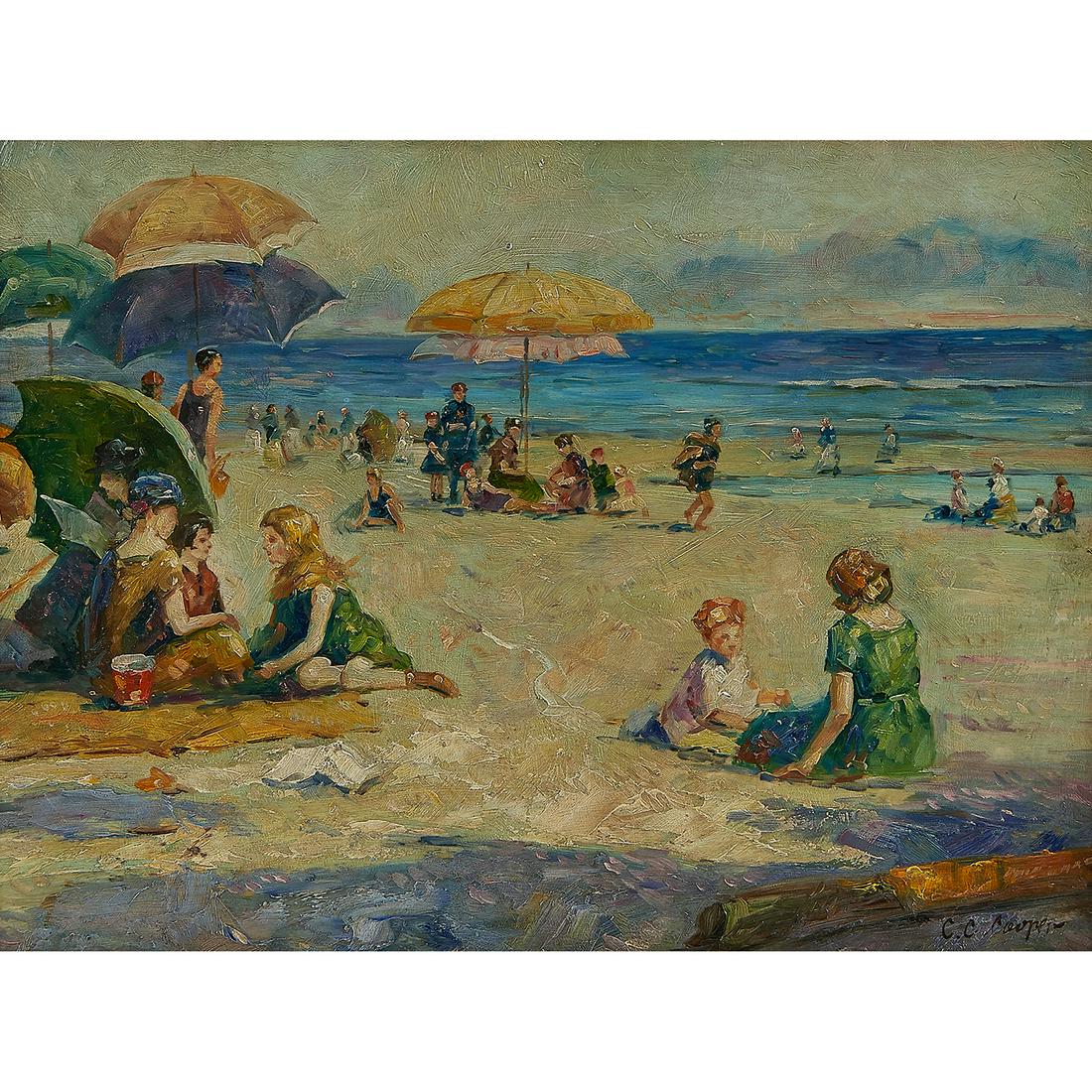 Claude Cahill Cooper, Beach Scene (1 of 2)