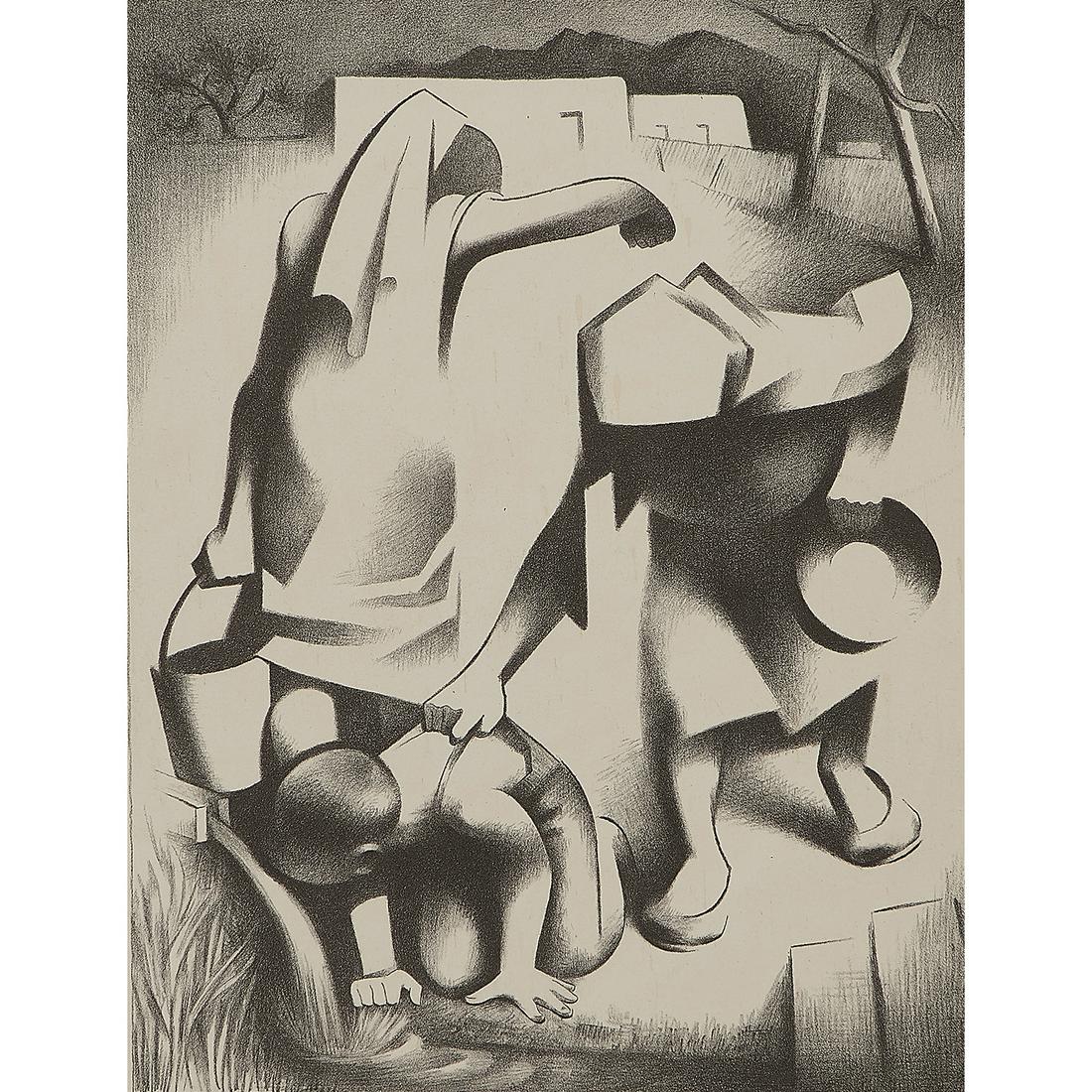 Kenneth M. Adams, The Spring, lithograph (1 of 1)