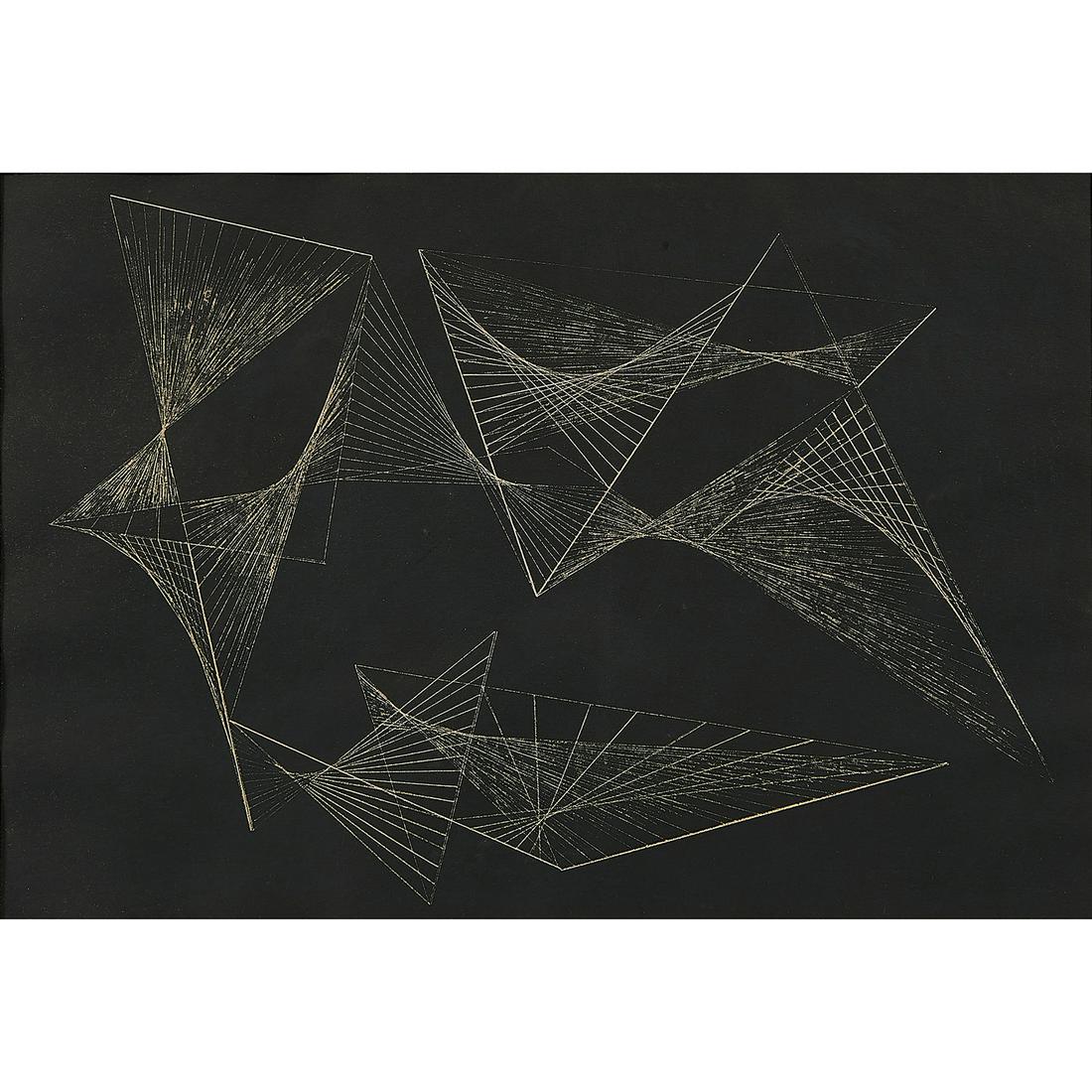 Roy Gussow, Untitled Abstraction, relief print (1 of 2)