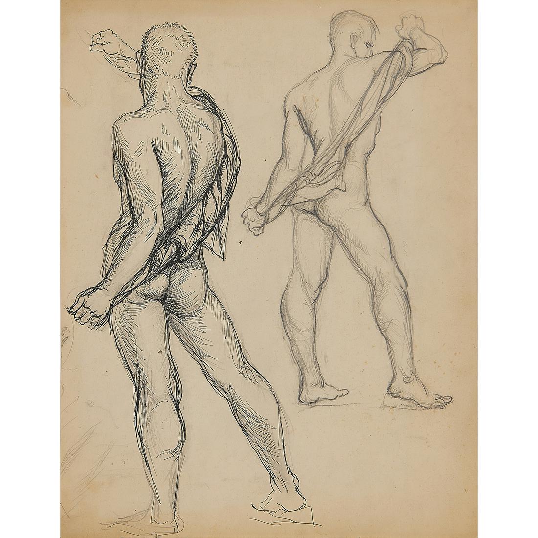 Attributed to Paul Cadmus, Double-Sided Sketch (1 of 2)