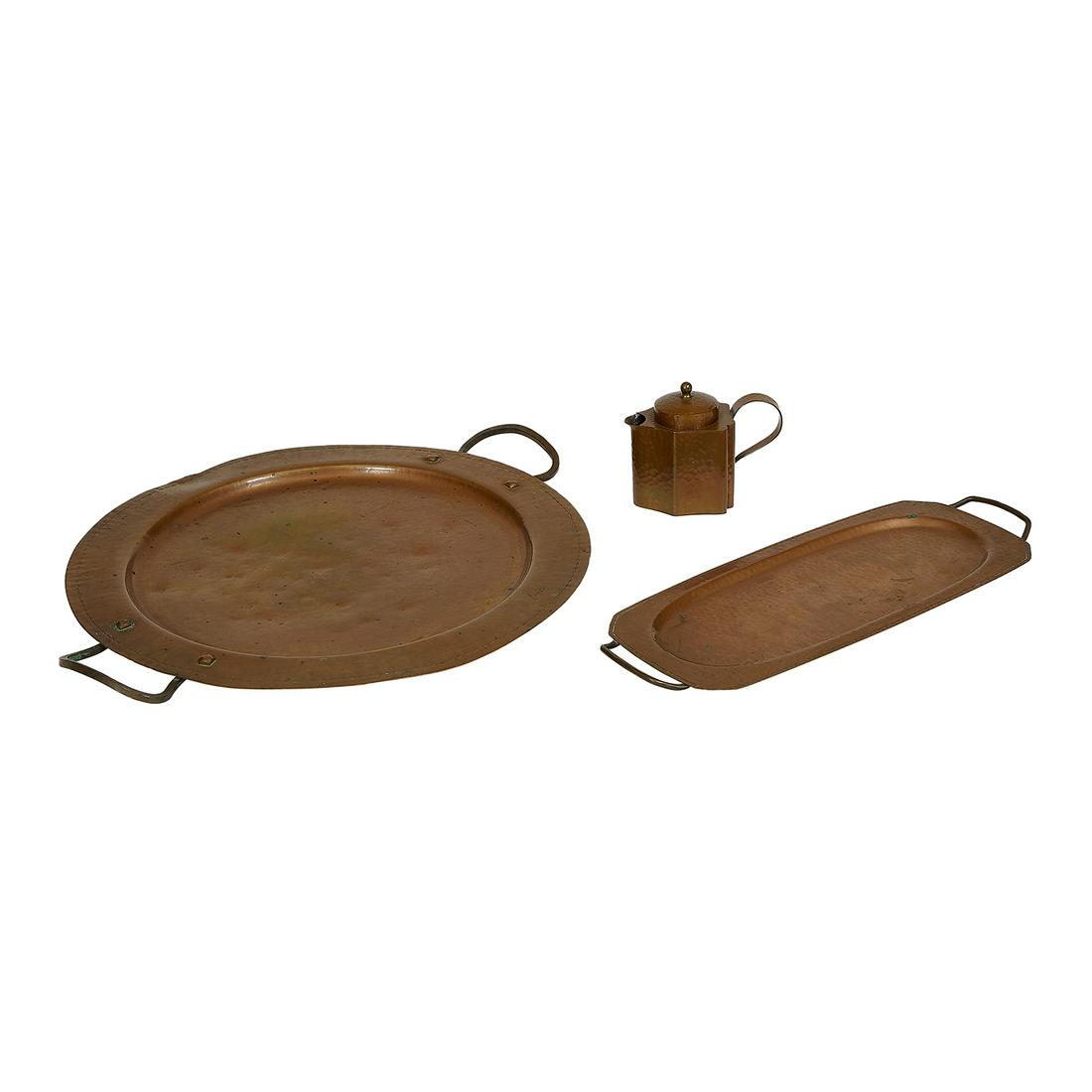 The Roycrofters charger and cream and sugar tray (1 of 3)