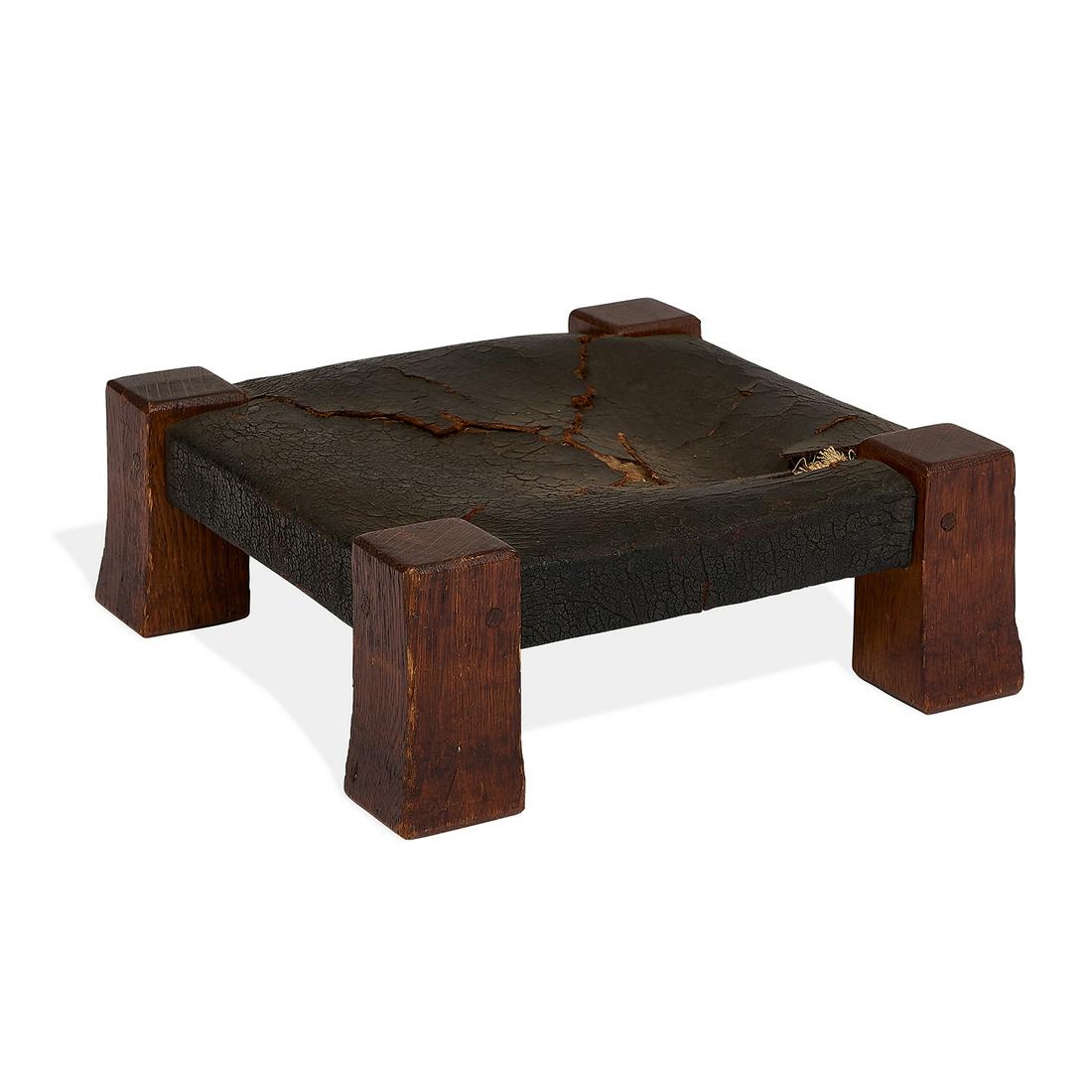 Gustav Stickley (1858-1942) Monk stool, #302 (1 of 2)