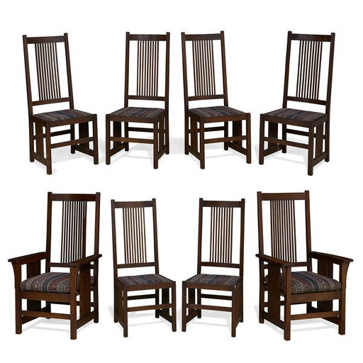 Stickley Audi Set Of Eight Of Dining Chairs