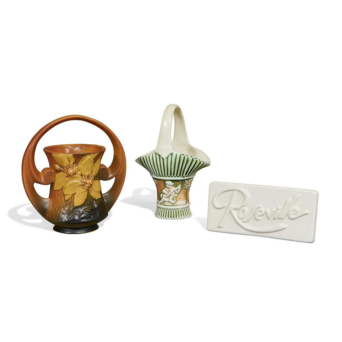 Roseville Pottery Co. group of three (1 of 2)