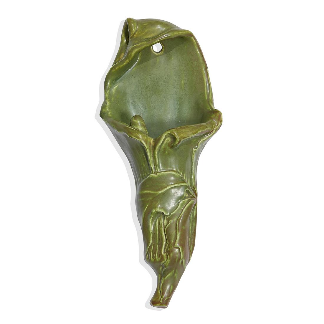 Rookwood Pottery Calla Lily wall pocket, #1036 (1 of 2)