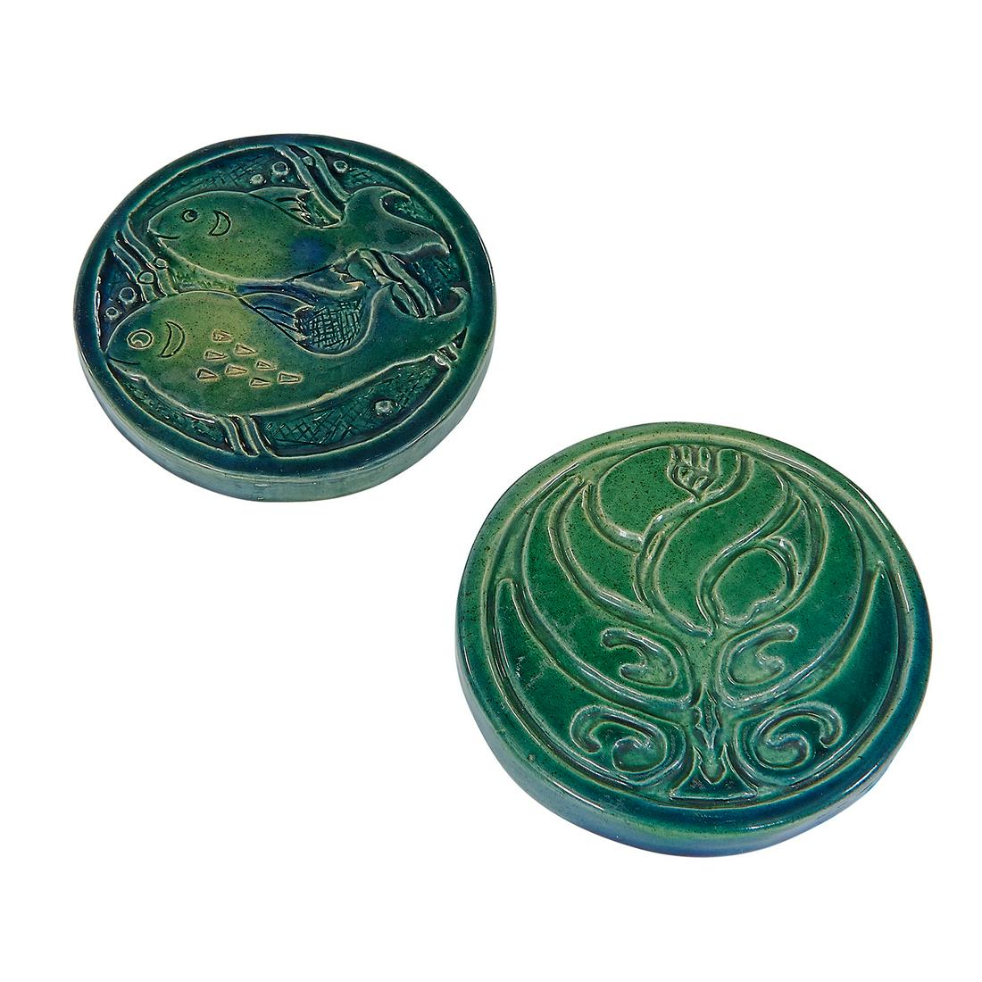 American Arts & Crafts, round trivets (1 of 2)