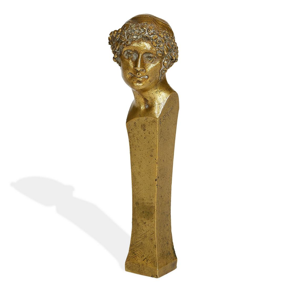 Eugène D. Piron Art Deco Bacchus bust (1 of 3)