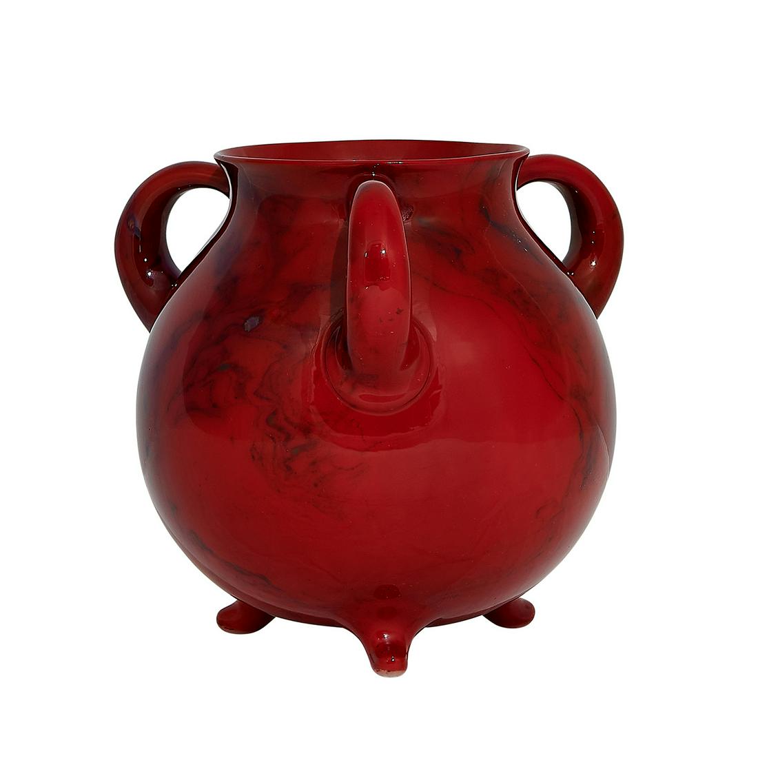 Zsolnay Pecs three-handled footed vase (1 of 3)
