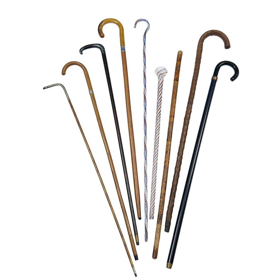 Various Makers and Origins collection of 9 canes (1 of 9)