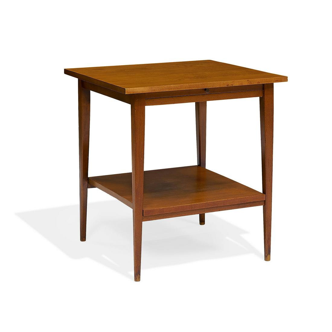 Paul McCobb side table: Paul McCobb (1917-1969) for Winchendon Planner Group side table USA, 1950s maple, brass unmarked 22"w x 21 1/4"d x 24"h
