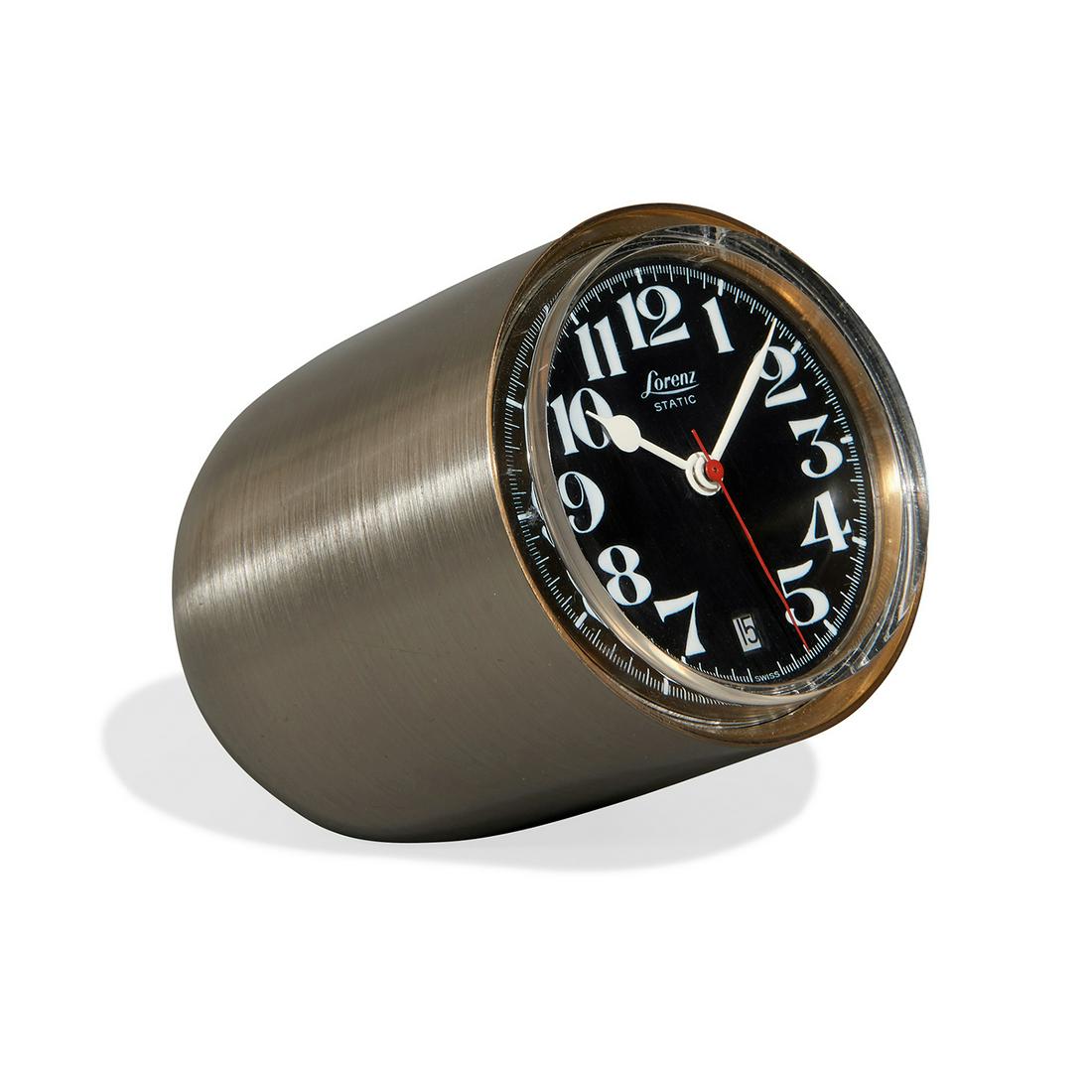 Richard Sapper table clock, with original case (1 of 4)