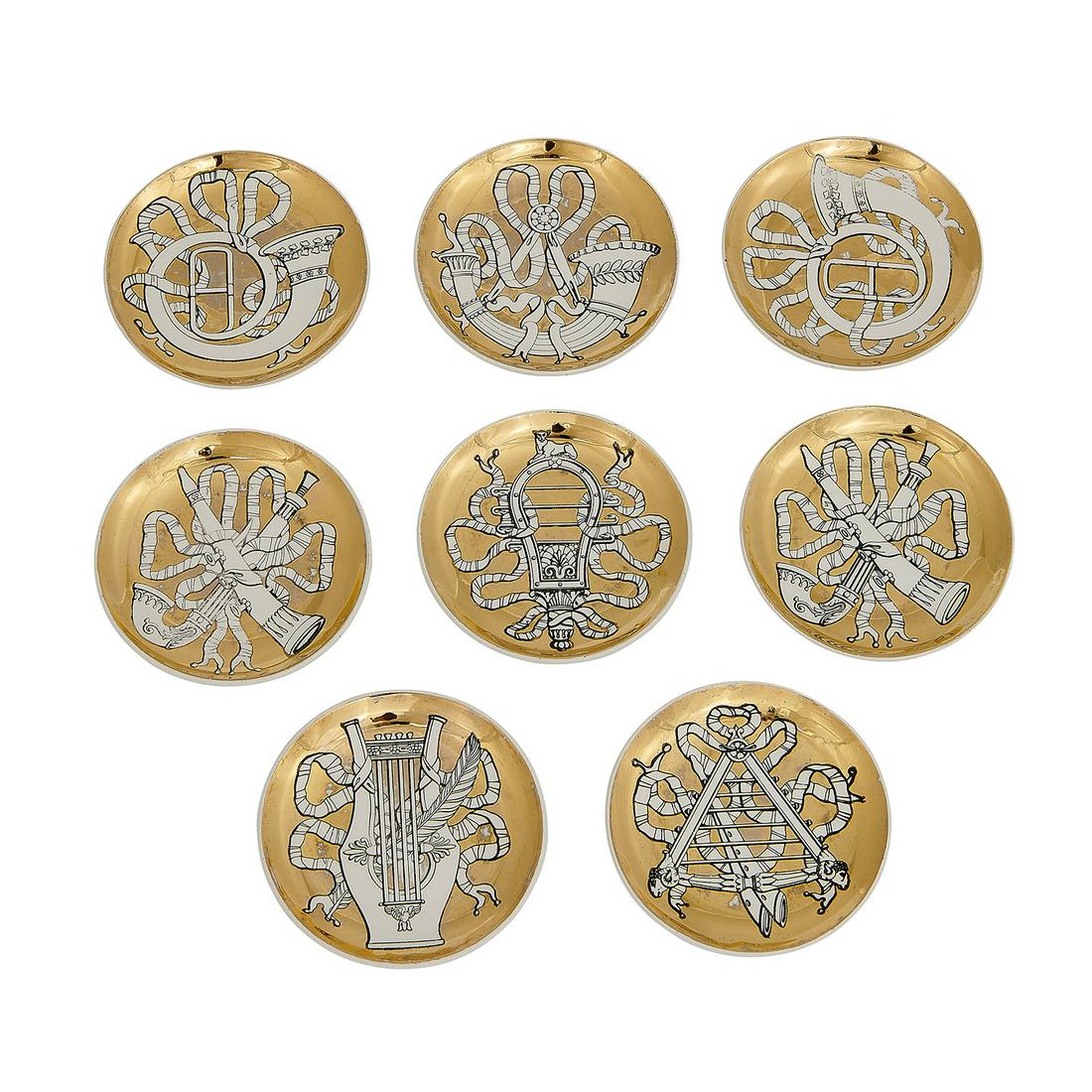 Piero Fornasetti Musicalia complete coaster set (1 of 2)