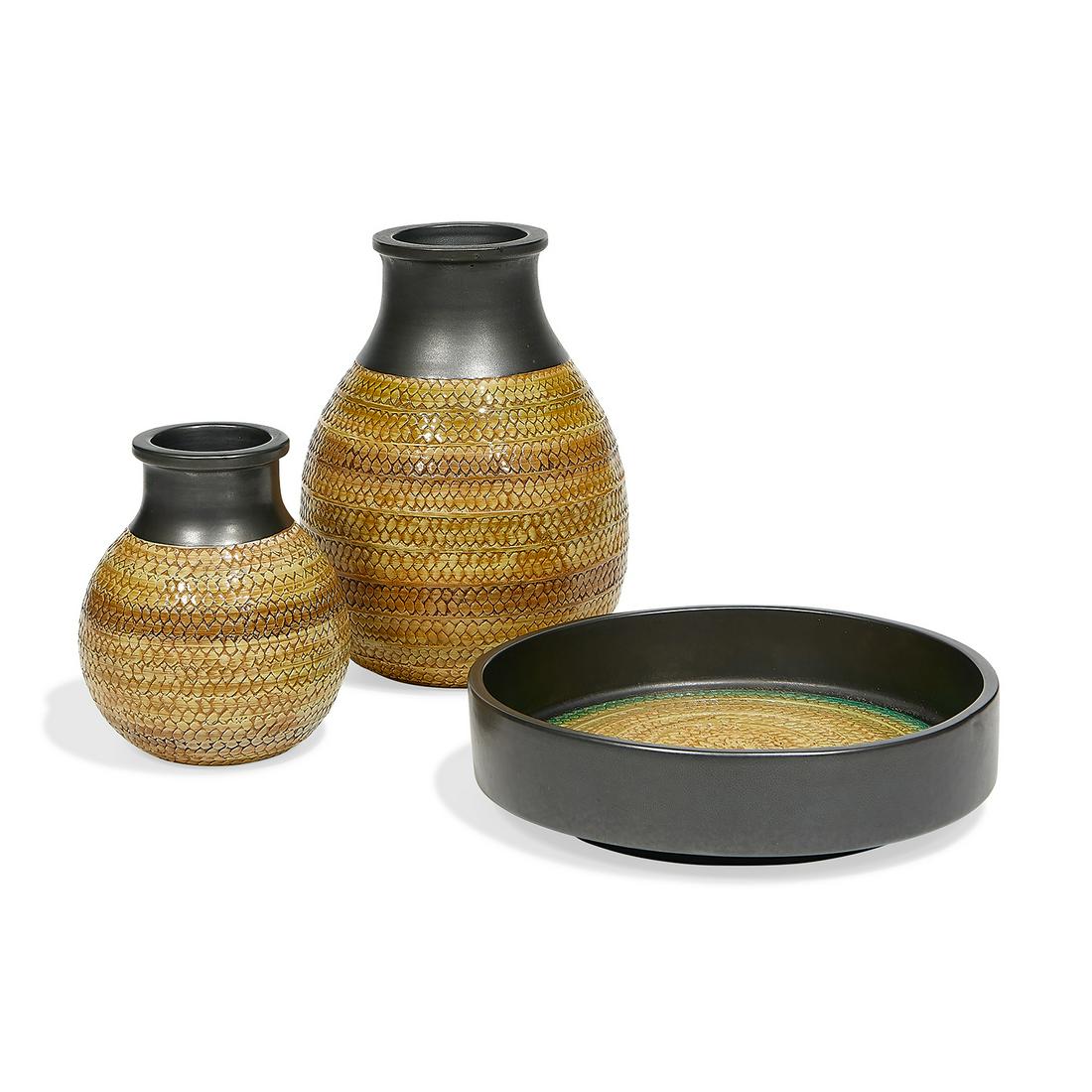 Bitossi ceramics, group of three (1 of 2)