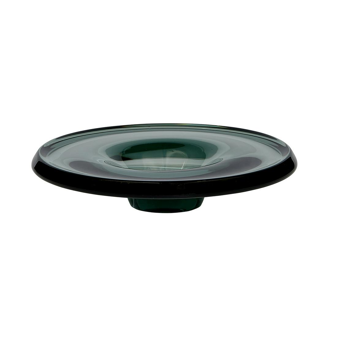 Andries Dirk Copier footed bowl: Andries Dirk Copier (1901-1991) for Glasfabriek Leerdam footed bowl Netherlands, 1930s grey glass maker's mark 14"dia x 2 7/8"