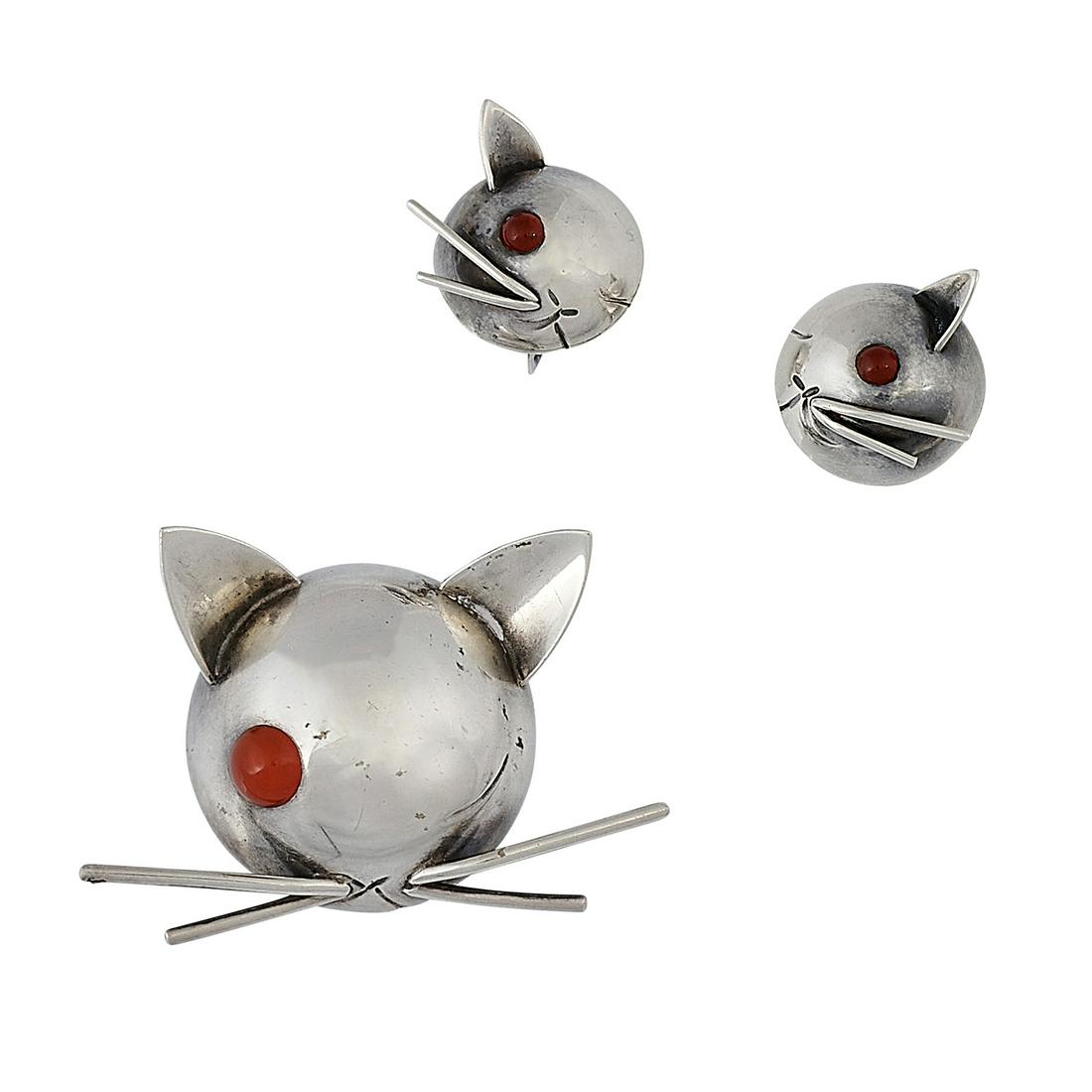 J. Polsdorferl/G. Jensen Inc. brooch & earrings (1 of 2)